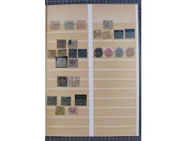 1852/65, gestempelte Sammlung von Bergedorf bis Schleswig Holstein mit besseren Marken, dabei u.a. Bergedorf Randstück Mi.-Nr