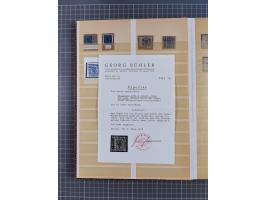 1852/65, gestempelte Sammlung von Bergedorf bis Schleswig Holstein mit besseren Marken, dabei u.a. Bergedorf Randstück Mi.-Nr