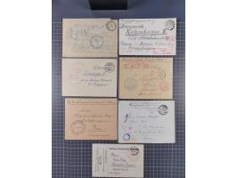 1914/18, Kriegsgefangenen-Post, rund 100 Briefe und Karten, viele verschiedene, auch kleine Lager, Zensuren, Wertbrief, etc.