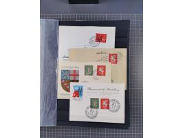 1949/2016, sehr umfangreiche Sammlung mit Einzel- und Mehrfachfrankaturen, Satzbriefen, Auslandspost, R-Briefen, Luftpost und