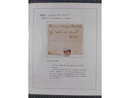 MALTA: 1836/1900, 7 Desinfektionsbriefe. Dazu ein Rapport von 1836 mit der Anzahl der Cholerafälle und Todeszahlen. Sehr inte