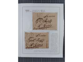 FRANKREICH: 1827/49, 14 Desinfektionsbriefe, dabei u.a. 2 interessante Briefe nach Tunis aus 1833, mit dem gleichen Inhalt un