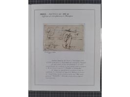 FRANKREICH: 1827/49, 14 Desinfektionsbriefe, dabei u.a. 2 interessante Briefe nach Tunis aus 1833, mit dem gleichen Inhalt un