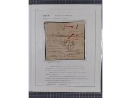 FRANKREICH: 1827/49, 14 Desinfektionsbriefe, dabei u.a. 2 interessante Briefe nach Tunis aus 1833, mit dem gleichen Inhalt un