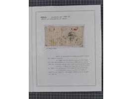 FRANKREICH: 1827/49, 14 Desinfektionsbriefe, dabei u.a. 2 interessante Briefe nach Tunis aus 1833, mit dem gleichen Inhalt un