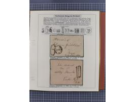 1886/1906, interessante aufgezogene Sammlung “Nachtaxierte Belege der Briefpost” mit über 95 Briefen und Karten, viele besser