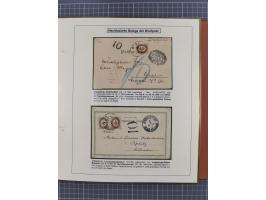 1886/1906, interessante aufgezogene Sammlung “Nachtaxierte Belege der Briefpost” mit über 95 Briefen und Karten, viele besser