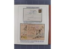 1886/1906, interessante aufgezogene Sammlung “Nachtaxierte Belege der Briefpost” mit über 95 Briefen und Karten, viele besser