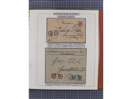 1886/1906, interessante aufgezogene Sammlung “Nachtaxierte Belege der Briefpost” mit über 95 Briefen und Karten, viele besser