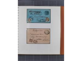 1886/1906, interessante aufgezogene Sammlung “Nachtaxierte Belege der Briefpost” mit über 95 Briefen und Karten, viele besser