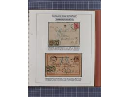 1886/1906, interessante aufgezogene Sammlung “Nachtaxierte Belege der Briefpost” mit über 95 Briefen und Karten, viele besser