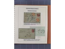 1886/1906, interessante aufgezogene Sammlung “Nachtaxierte Belege der Briefpost” mit über 95 Briefen und Karten, viele besser