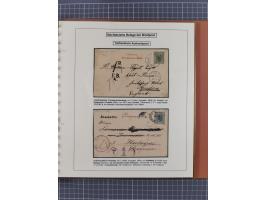 1886/1906, interessante aufgezogene Sammlung “Nachtaxierte Belege der Briefpost” mit über 95 Briefen und Karten, viele besser