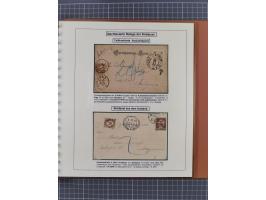 1886/1906, interessante aufgezogene Sammlung “Nachtaxierte Belege der Briefpost” mit über 95 Briefen und Karten, viele besser