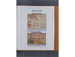 1886/1906, interessante aufgezogene Sammlung “Nachtaxierte Belege der Briefpost” mit über 95 Briefen und Karten, viele besser
