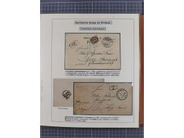 1886/1906, interessante aufgezogene Sammlung “Nachtaxierte Belege der Briefpost” mit über 95 Briefen und Karten, viele besser