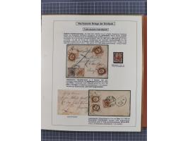 1886/1906, interessante aufgezogene Sammlung “Nachtaxierte Belege der Briefpost” mit über 95 Briefen und Karten, viele besser