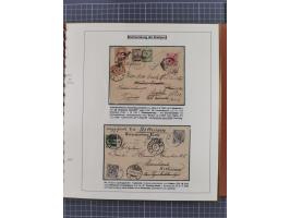 1886/1906, interessante aufgezogene Sammlung “Nachtaxierte Belege der Briefpost” mit über 95 Briefen und Karten, viele besser