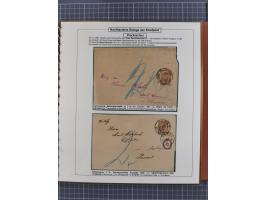 1886/1906, interessante aufgezogene Sammlung “Nachtaxierte Belege der Briefpost” mit über 95 Briefen und Karten, viele besser
