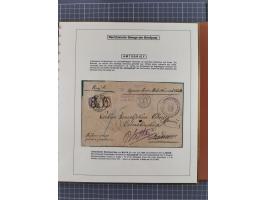 1886/1906, interessante aufgezogene Sammlung “Nachtaxierte Belege der Briefpost” mit über 95 Briefen und Karten, viele besser