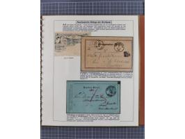 1886/1906, interessante aufgezogene Sammlung “Nachtaxierte Belege der Briefpost” mit über 95 Briefen und Karten, viele besser