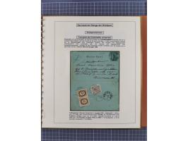 1886/1906, interessante aufgezogene Sammlung “Nachtaxierte Belege der Briefpost” mit über 95 Briefen und Karten, viele besser