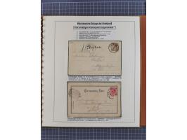 1886/1906, interessante aufgezogene Sammlung “Nachtaxierte Belege der Briefpost” mit über 95 Briefen und Karten, viele besser