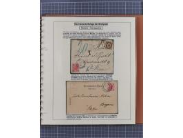 1886/1906, interessante aufgezogene Sammlung “Nachtaxierte Belege der Briefpost” mit über 95 Briefen und Karten, viele besser