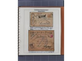 1886/1906, interessante aufgezogene Sammlung “Nachtaxierte Belege der Briefpost” mit über 95 Briefen und Karten, viele besser
