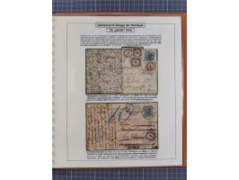 1886/1906, interessante aufgezogene Sammlung “Nachtaxierte Belege der Briefpost” mit über 95 Briefen und Karten, viele besser