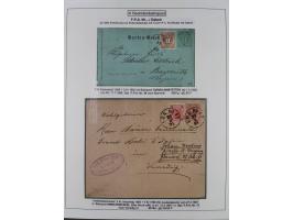 1883/1915, umfangreiche aufgezogene Sammlung “Bahnpost” mit über 145 Briefen und Karten, viele interessante Verwendungen, seh