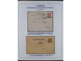 1883/1915, umfangreiche aufgezogene Sammlung “Bahnpost” mit über 145 Briefen und Karten, viele interessante Verwendungen, seh