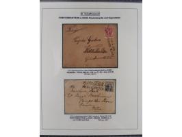 1883/1915, umfangreiche aufgezogene Sammlung “Bahnpost” mit über 145 Briefen und Karten, viele interessante Verwendungen, seh