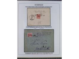 1883/1915, umfangreiche aufgezogene Sammlung “Bahnpost” mit über 145 Briefen und Karten, viele interessante Verwendungen, seh
