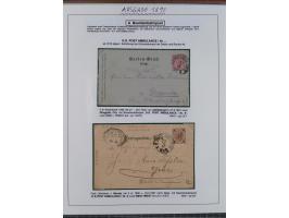 1883/1915, umfangreiche aufgezogene Sammlung “Bahnpost” mit über 145 Briefen und Karten, viele interessante Verwendungen, seh