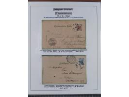 1883/1915, umfangreiche aufgezogene Sammlung “Bahnpost” mit über 145 Briefen und Karten, viele interessante Verwendungen, seh