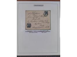 1883/1915, umfangreiche aufgezogene Sammlung “Bahnpost” mit über 145 Briefen und Karten, viele interessante Verwendungen, seh