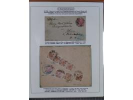 1883/1915, umfangreiche aufgezogene Sammlung “Bahnpost” mit über 145 Briefen und Karten, viele interessante Verwendungen, seh