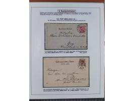 1883/1915, umfangreiche aufgezogene Sammlung “Bahnpost” mit über 145 Briefen und Karten, viele interessante Verwendungen, seh
