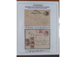 1883/1915, umfangreiche aufgezogene Sammlung “Bahnpost” mit über 145 Briefen und Karten, viele interessante Verwendungen, seh
