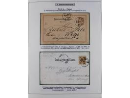 1883/1915, umfangreiche aufgezogene Sammlung “Bahnpost” mit über 145 Briefen und Karten, viele interessante Verwendungen, seh