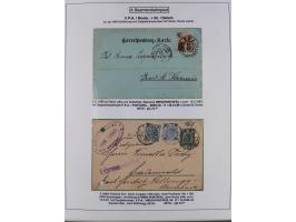 1883/1915, umfangreiche aufgezogene Sammlung “Bahnpost” mit über 145 Briefen und Karten, viele interessante Verwendungen, seh