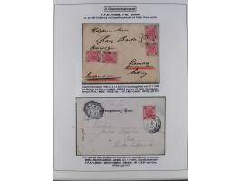 1883/1915, umfangreiche aufgezogene Sammlung “Bahnpost” mit über 145 Briefen und Karten, viele interessante Verwendungen, seh