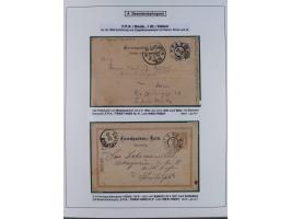 1883/1915, umfangreiche aufgezogene Sammlung “Bahnpost” mit über 145 Briefen und Karten, viele interessante Verwendungen, seh