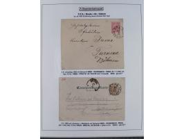 1883/1915, umfangreiche aufgezogene Sammlung “Bahnpost” mit über 145 Briefen und Karten, viele interessante Verwendungen, seh