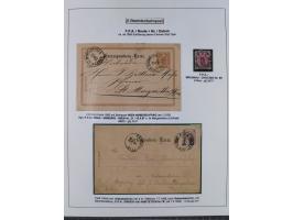 1883/1915, umfangreiche aufgezogene Sammlung “Bahnpost” mit über 145 Briefen und Karten, viele interessante Verwendungen, seh