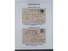 1883/1915, umfangreiche aufgezogene Sammlung “Bahnpost” mit über 145 Briefen und Karten, viele interessante Verwendungen, seh
