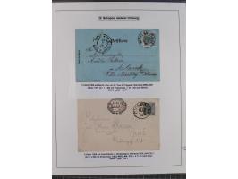 1883/1915, umfangreiche aufgezogene Sammlung “Bahnpost” mit über 145 Briefen und Karten, viele interessante Verwendungen, seh
