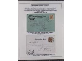 1883/1915, umfangreiche aufgezogene Sammlung “Bahnpost” mit über 145 Briefen und Karten, viele interessante Verwendungen, seh