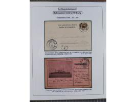 1883/1915, umfangreiche aufgezogene Sammlung “Bahnpost” mit über 145 Briefen und Karten, viele interessante Verwendungen, seh